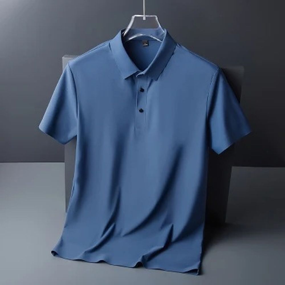 Summer Thin Breathable Polo Lapel Short-Sleeved Business T-Shirt