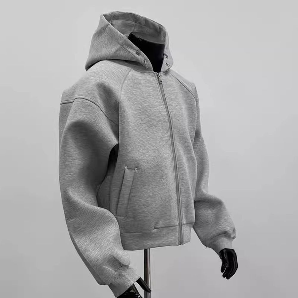 Men's Silhouette Cardigan Sweatshirt Retro Hooded Jacket